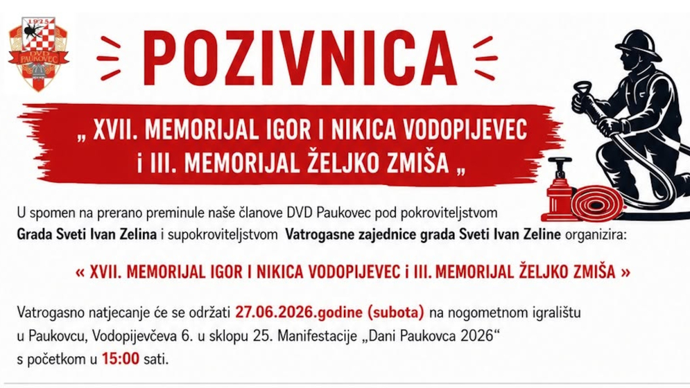 VZG Sv. Ivan Zelina pokrovitelj XVII. Memorijal Igora i Nikice Vodopijevec i III. Memorijal Željka Zmiše